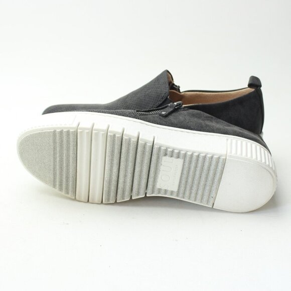 SOUL Naturalizer Turner Charcoal Gray Faux Leather Sneakers - Picture 13 of 13